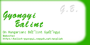 gyongyi balint business card